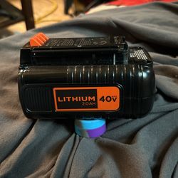 Black And Decker Lithium 40Volt Battery 2.0AH
