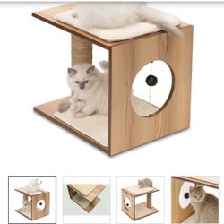 Catit Vesper Stool Cat Tree, Walnut