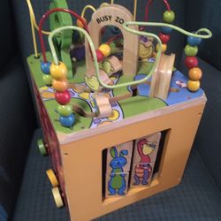Busy zoo hotsell wooden activity cube