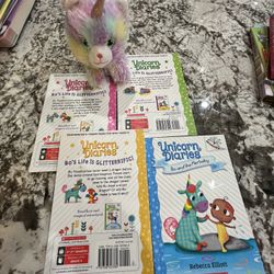Unicorn Diaries - 4 Books PLUS Unicorn Stuffed Plush Toy