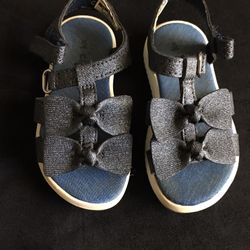 Toddler Girl Jean Bow Sandals Carter’s She 5