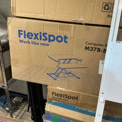 FlexiSpot 47"W Manual Sit-Stand Desk Converter, Black 