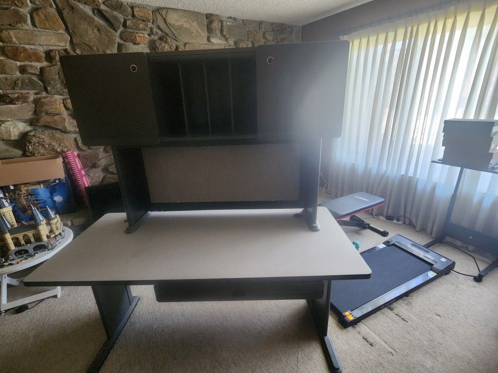 Desk, Table, and Bean Bag
