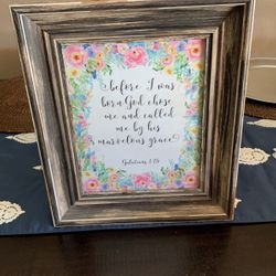 Beautiful Picture Frame With Bible Verse