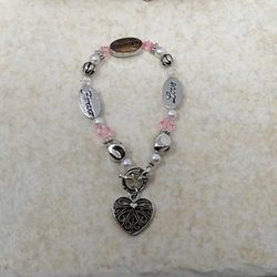 LOVE DAUGHTER FOREVER Heart Bracelet & Gift Box NEW