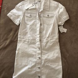 White Denim Dress