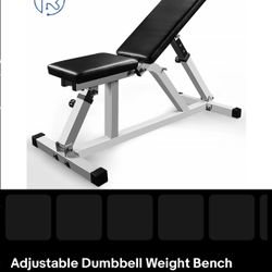 Heavy Duty Steel Adjustable Weight Bench Like New!!