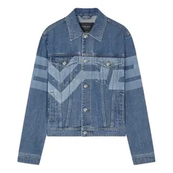 Versace Blue La Greca Medusa Denim Jean Jacket 52 Large