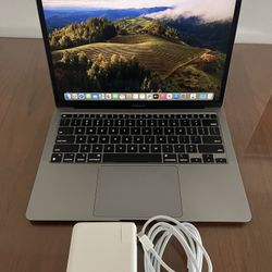 13” Macbook Air M1/8GB RAM/256GB SSD Apple Laptop Computer with Power Adapter