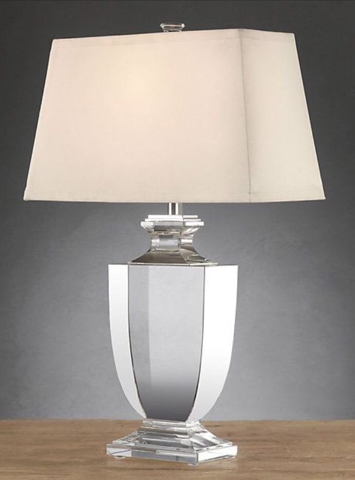 2 Restoration Hardware crystal Lamps