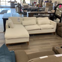 Devon & Claire 2 Pc Fabric Sectional With Chaise 