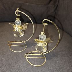 (2) Glass Angel by Avon "Angelic Reflections"