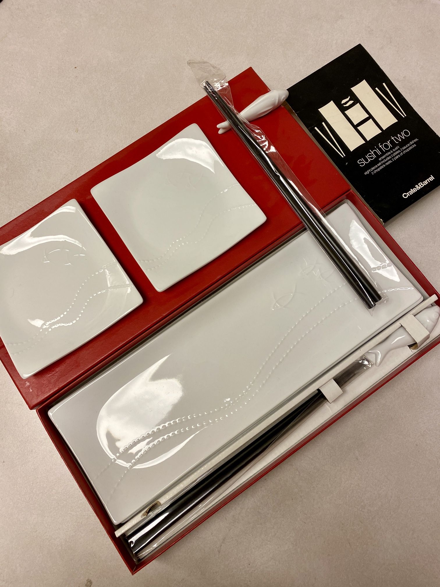 NEW Crate & Barrel Sushi Set for 2