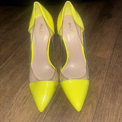 Neon Green / See Through Heels 