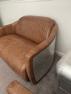 Brancaster Leather Loveseat