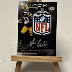 Savion Williams Panini Black SHIELD RPA /10 Packers