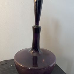 Purple vintage wine bottle 