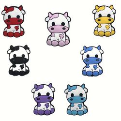 7 Pack Cow Croc Charms