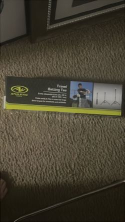 Travel batting tee & baseballs