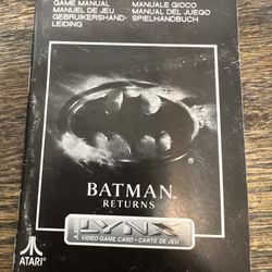 NO GAME - Batman Returns (Atari Lynx, 1992) Authentic Manual Only