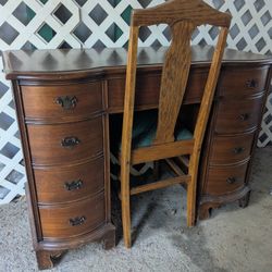 Vintage Kidney Shape Desk