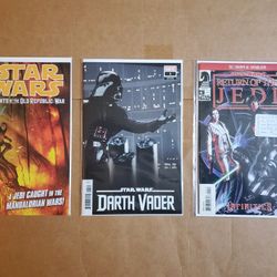 Marvel And Dark Horse Star Wars Comic Book Lot Of 3 Darth Vader 1 Variant