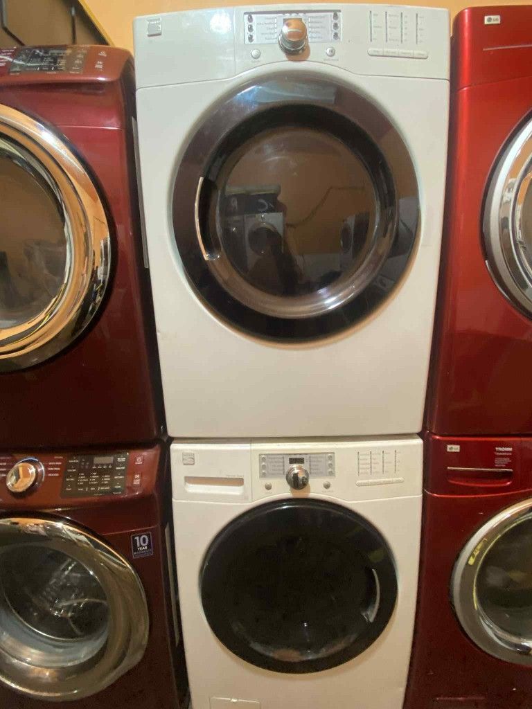 SET WASHER AND DRYER KENMORE WHITE 🆓️Free Delivery 🆓️ STACKABLE-SIDE BY SIDE