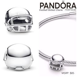 PANDORA Football Helmet Charm w/box
