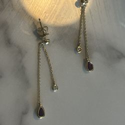 Ruby, Gold And Diamond Earrings 
