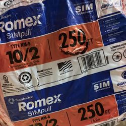 250 ft. 10/2 Solid Romex SIMpull CU NM-B W/G Wire