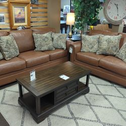 Leather SOFA AND LOVESEAT SET 