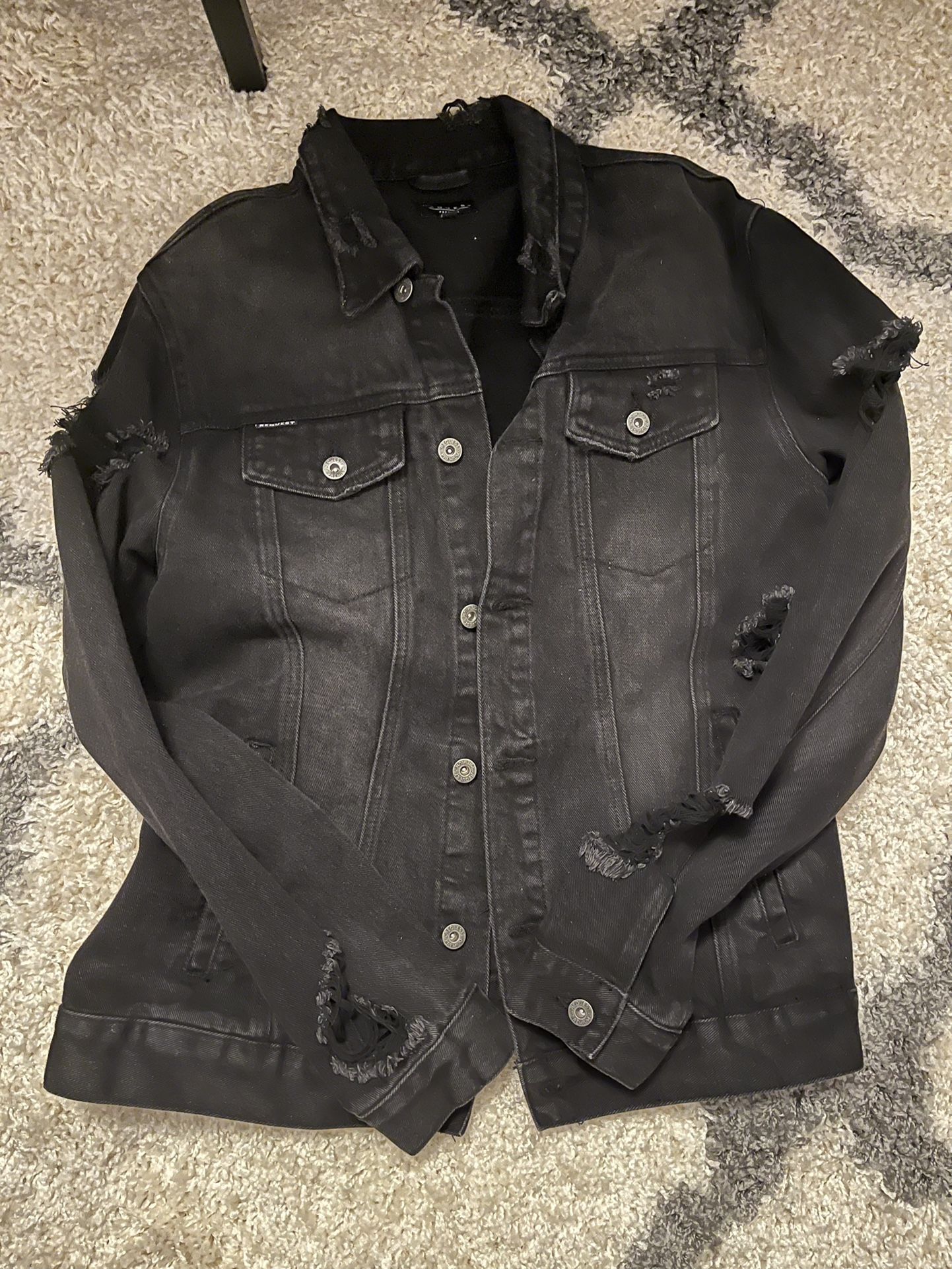 Request Distressed Denim Jacket