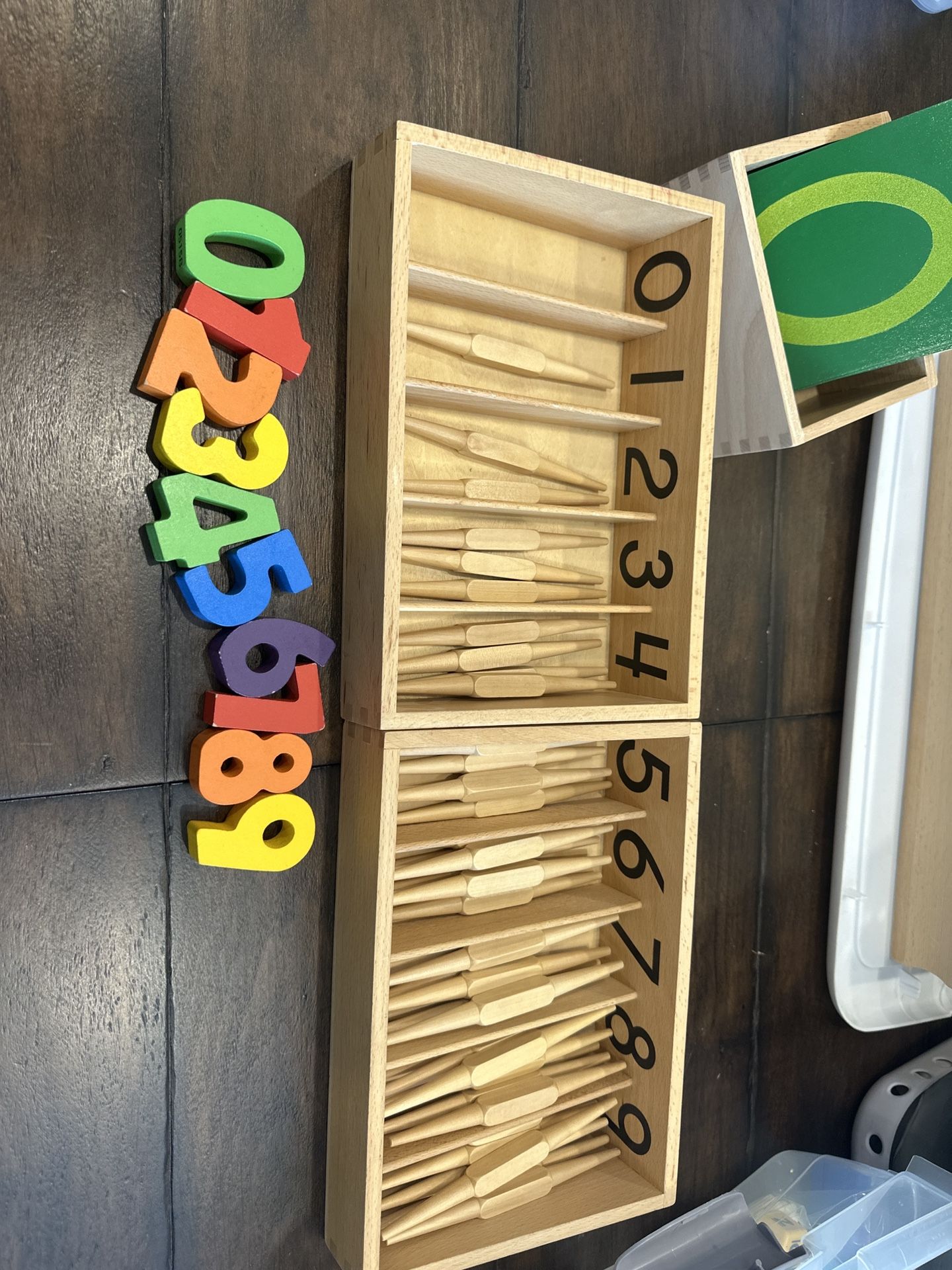 Montessori Math Bundle – Spindle Box + Sandpaper Numerals – $100 (OBO)