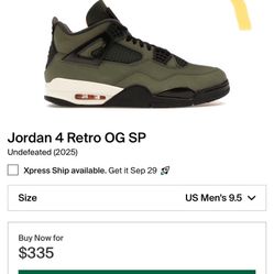 Jordan 4 Undefeated 