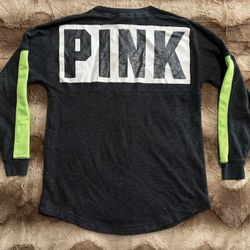 Victoria Secret Pink Long Sleeve Campus Tee Size medium 