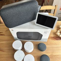 Google Home Bundle (Max, Hub, Minis, WiFi Mesh Routers) 