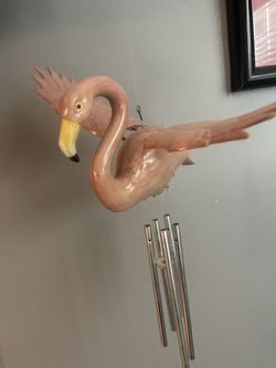Flamingo Wind Chime -moving wings
