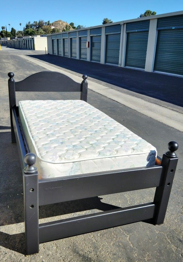 TWIN BED FRAME WITH MATTRESS