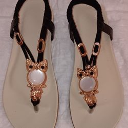 Owl Pendant Sandals