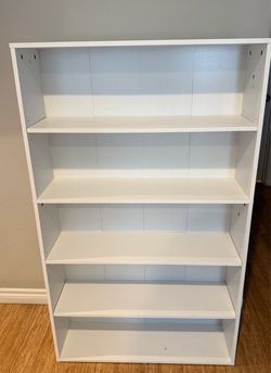 White 5-Shelf Bookcase