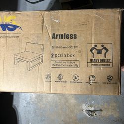 NICESOUL® Modern Modular All-Weather Outdoor Furniture Aluminum Sofas, 29“ Wide Deep Seats Heavy Duty Anti-Rust Frame Armless Chairs Patio Sofa Set of