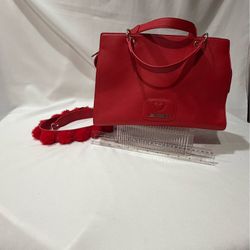 MOSCHINO red Medium Sized Bag with heart chain