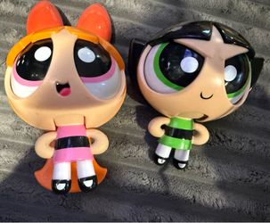 Cartoon Network Power Puff Girls Dolls Move able Eyes Plastic