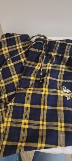 Minnesota Vikings Flannel Plaid Pajama Pants Size xl