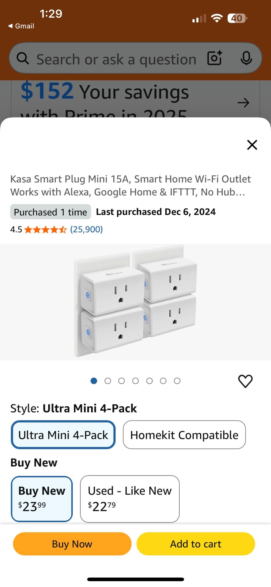 Kasa Smart plugs. Mini. 2.4 G WiFi Only4 C