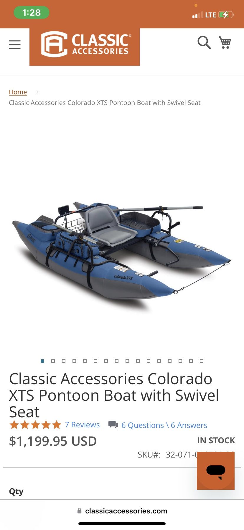 Classic Accessories Colorado XTS Pontoon Boat with Swivel Seat