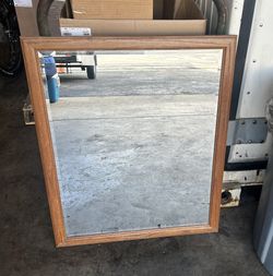 27x33 Wood Frame Mirror