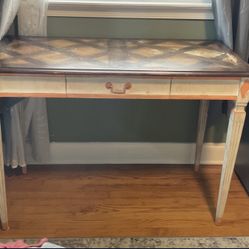 Antique Wooden Writing Desk With Drawer