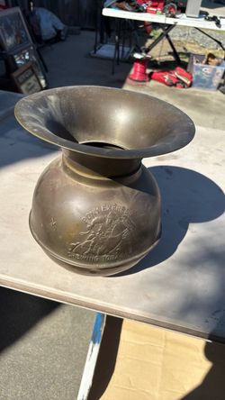 Antique train tobacco spit jar