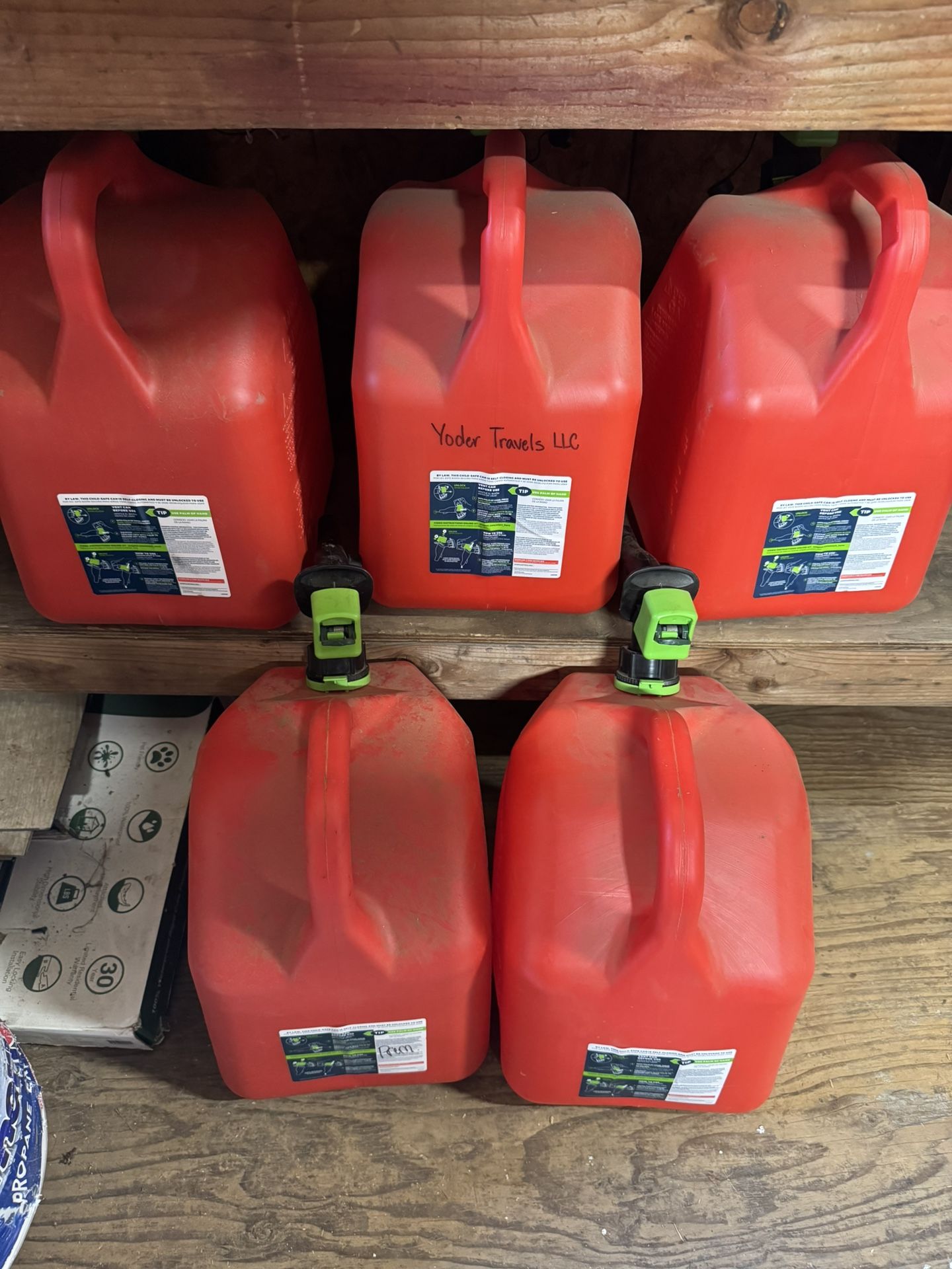 5 - 5gal Gas Cans